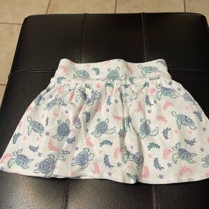 Luigi kids Turtle Print Kids Skirt - White